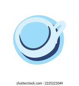 flat coffee mug over white