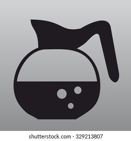 Flat coffee pot icon