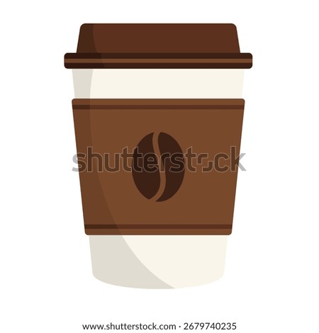 Flat Coffee To-Go Cup Design Illustration