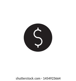 flat coin, earning, pay glyph icon symbol sign, logo template, vector, eps 10