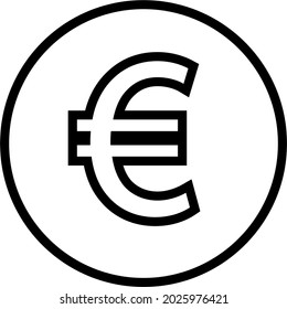 Flat coin icon, Part of finance icon set, Circled vector icon for money