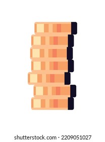 flat coins stack over white