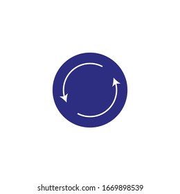 Flat collection with arrows in a circle. Arrow vector icon isolated