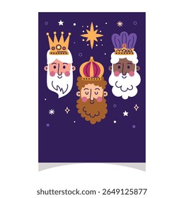 coleção plana reyes magos design vetorial