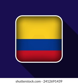 Flat Colombia Flag Background Vector Illustration