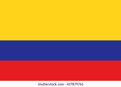 Flat Colombia flag vector background