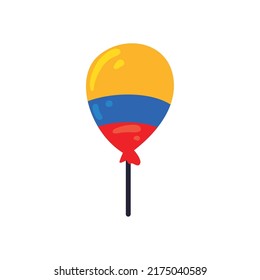 diseño de globos colombianos planos sobre blanco