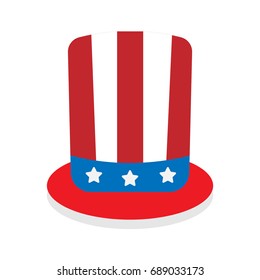 flat color American hat icon