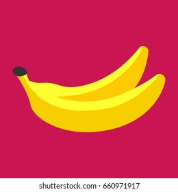 flat color banana icon