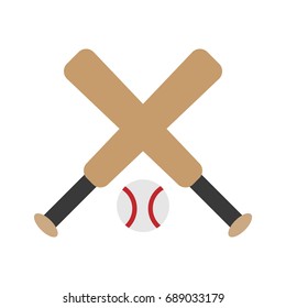 flat color baseball icon 