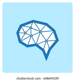 Flat color brain icon

