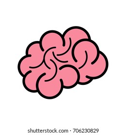 flat color brain icon