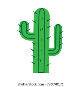 Flat Color Cactus Tree Icon