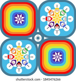 Weihnachtssymbol in Flachfarbe für Web und Anwendungen
