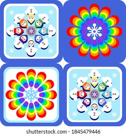 Weihnachtssymbol in Flachfarbe für Web und Anwendungen
