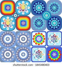 Flat color Christmas icon for web and applications
