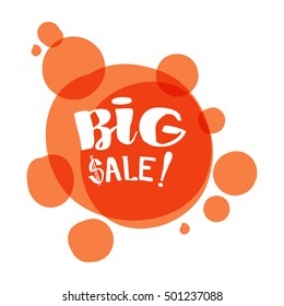 Flat color circle design big sale stickers. Vector illustrations for online shopping, product promotions, website and mobile website badges, ads, print material.