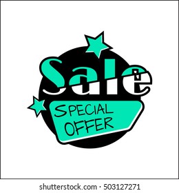 Flat color circle design big sale stickers. Vector illustrations for online shopping, product promotions, website and mobile website badges, ads, print material.