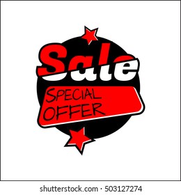 Flat color circle design big sale stickers. Vector illustrations for online shopping, product promotions, website and mobile website badges, ads, print material.