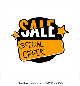 Flat color circle design big sale stickers. Vector illustrations for online shopping, product promotions, website and mobile website badges, ads, print material.