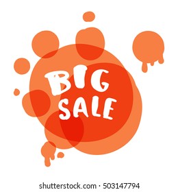 Flat color circle design big sale stickers. Vector illustrations for online shopping, product promotions, website and mobile website badges, ads, print material.