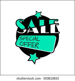 Flat color circle design big sale stickers. Vector illustrations for online shopping, product promotions, website and mobile website badges, ads, print material.