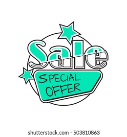 Flat color circle design big sale stickers. Vector illustrations for online shopping, product promotions, website and mobile website badges, ads, print material.
