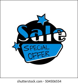 Flat color circle design big sale stickers. Vector illustrations for online shopping, product promotions, website and mobile website badges, ads, print material.
