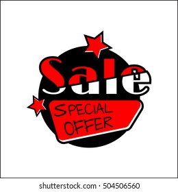 Flat color circle design big sale stickers. Vector illustrations for online shopping, product promotions, website and mobile website badges, ads, print material.