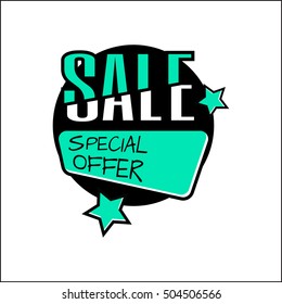 Flat color circle design big sale stickers. Vector illustrations for online shopping, product promotions, website and mobile website badges, ads, print material.