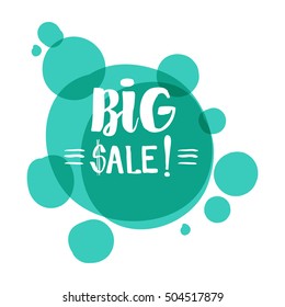 Flat color circle design big sale stickers. Vector illustrations for online shopping, product promotions, website and mobile website badges, ads, print material.
