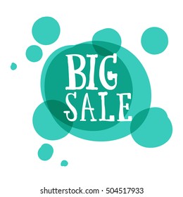 Flat color circle design big sale stickers. Vector illustrations for online shopping, product promotions, website and mobile website badges, ads, print material.