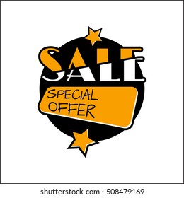 Flat color circle design big sale stickers. Vector illustrations for online shopping, product promotions, website and mobile website badges, ads, print material.