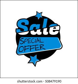 Flat color circle design big sale stickers. Vector illustrations for online shopping, product promotions, website and mobile website badges, ads, print material.
