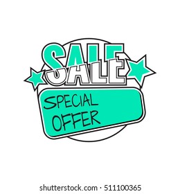 Flat color circle design big sale stickers. Vector illustrations for online shopping, product promotions, website and mobile website badges, ads, print material.