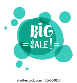 Flat color circle design big sale stickers. Vector illustrations for online shopping, product promotions, website and mobile website badges, ads, print material.