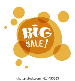 Flat color circle design big sale stickers. Vector illustrations for online shopping, product promotions, website and mobile website badges, ads, print material.