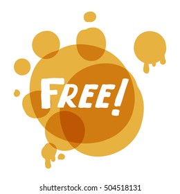 Flat color circle design free sale stickers. Vector illustrations for online shopping, product promotions, website and mobile website badges, ads, print material.