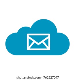 flat color cloud message symbol icon