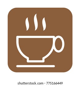 Flat color coffee icon