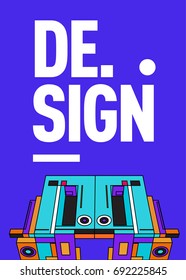 Flat color covers set. Colorful geometric shapes with typography poster design template. Trendy design and colorful summer theme. 