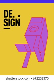Flat color covers set. Colorful geometric shapes with typography poster design template. Trendy design and colorful summer theme. 