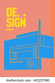 Flat color covers set. Colorful geometric shapes with typography poster design template. Trendy design and colorful summer theme. 
