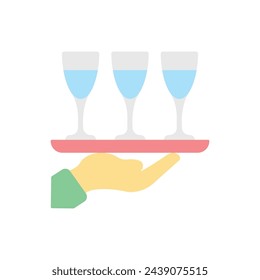 Flat color Drinks vector icon