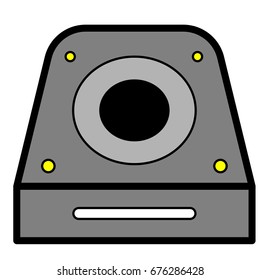 flat color Dvd, cd, player icon