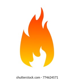 Flat color fire icon