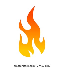 Flat color fire icon