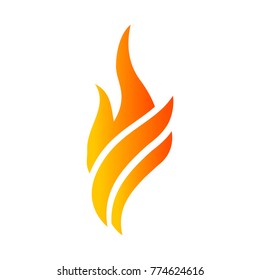 Flat color fire icon