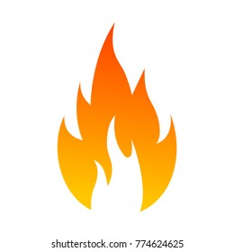 Flat color fire icon