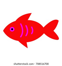 flat color fish icon
